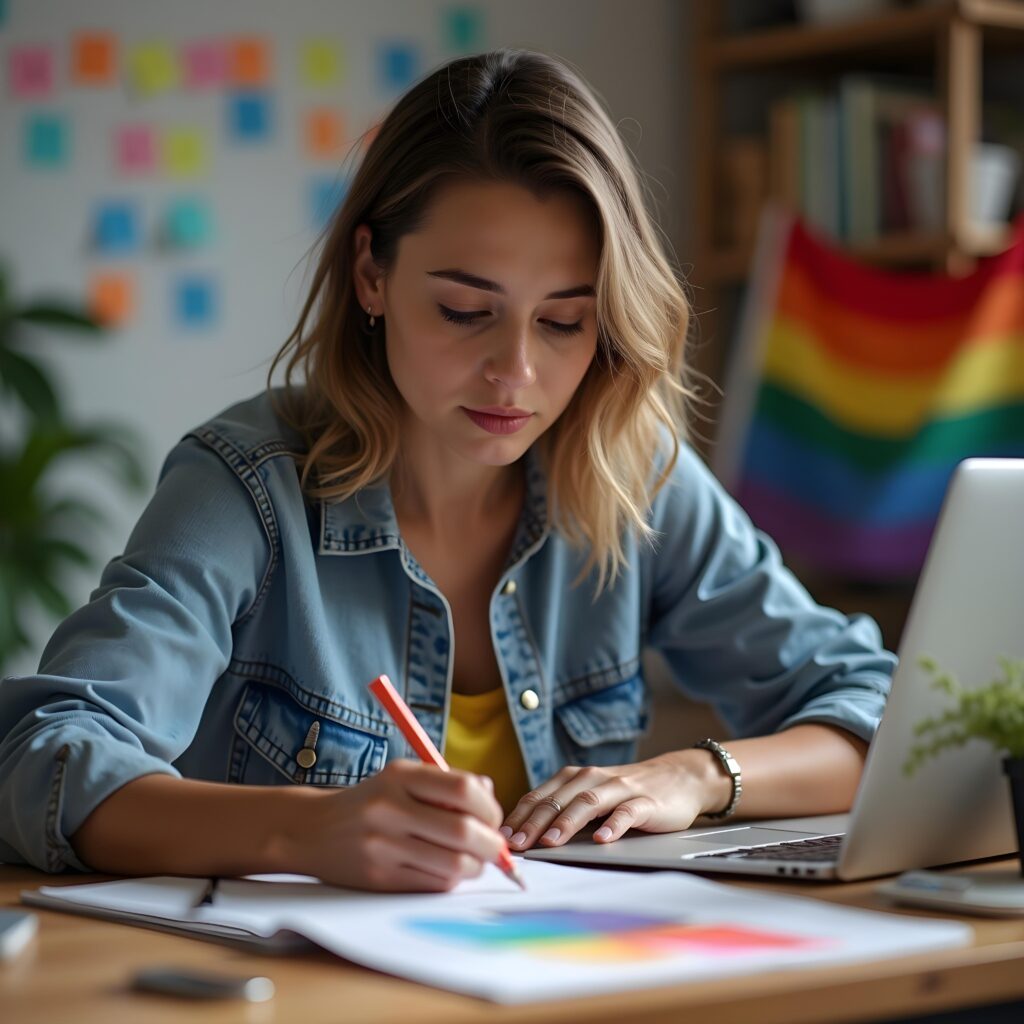pikaso_texttoimage_A-nonbinary-entrepreneur-working-on-a-creative-pro-1024x1024 Leveling the Playing Field: Microloans for Women and Non-Binary Entrepreneurs - alphaloans